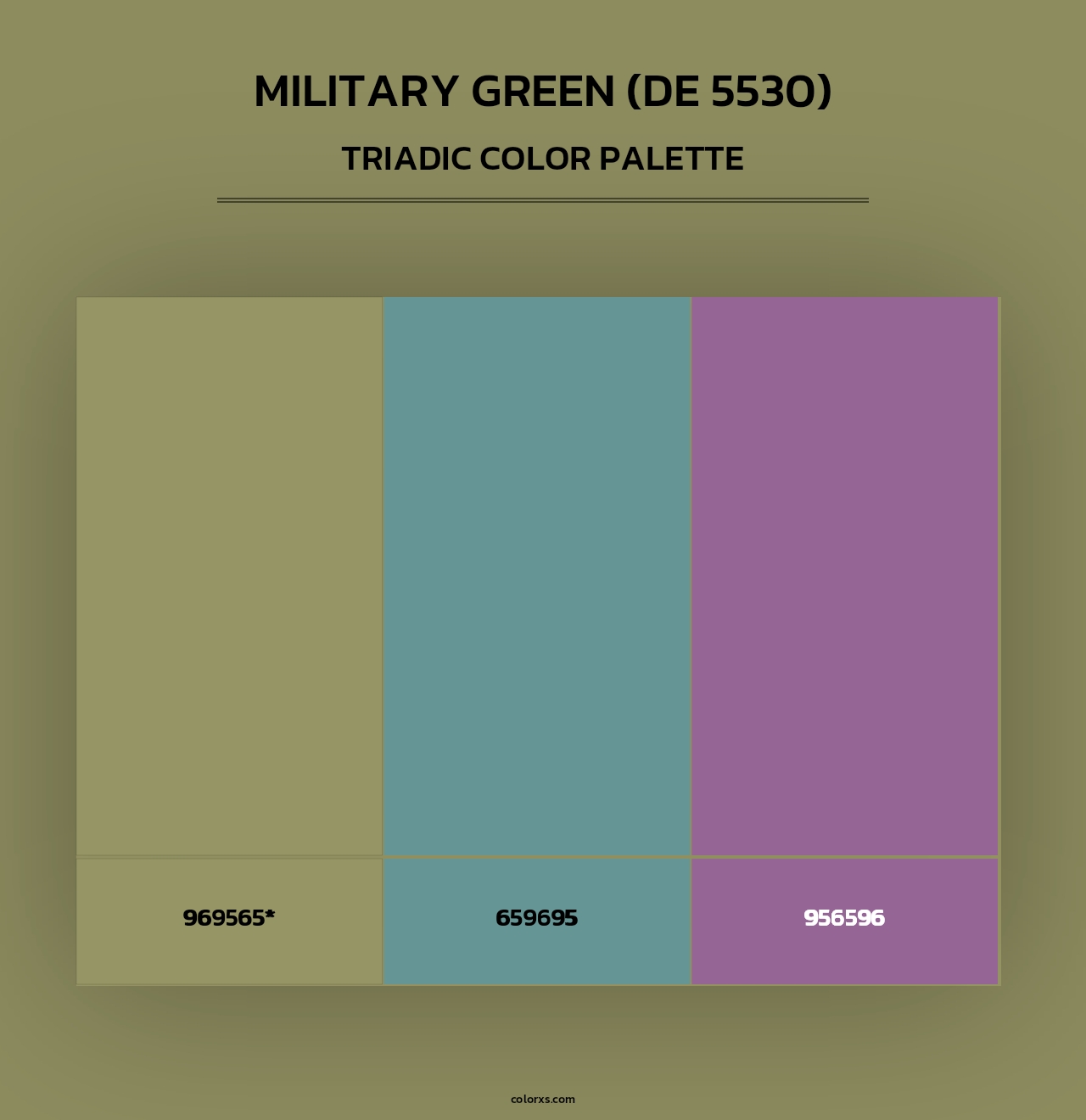 Military Green (DE 5530) - Triadic Color Palette