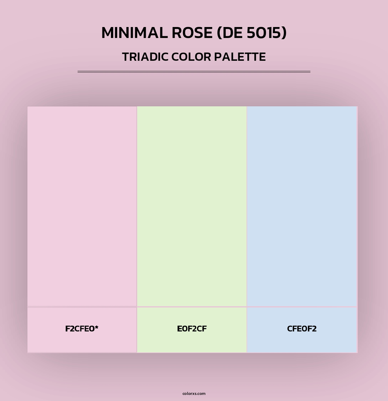Minimal Rose (DE 5015) - Triadic Color Palette