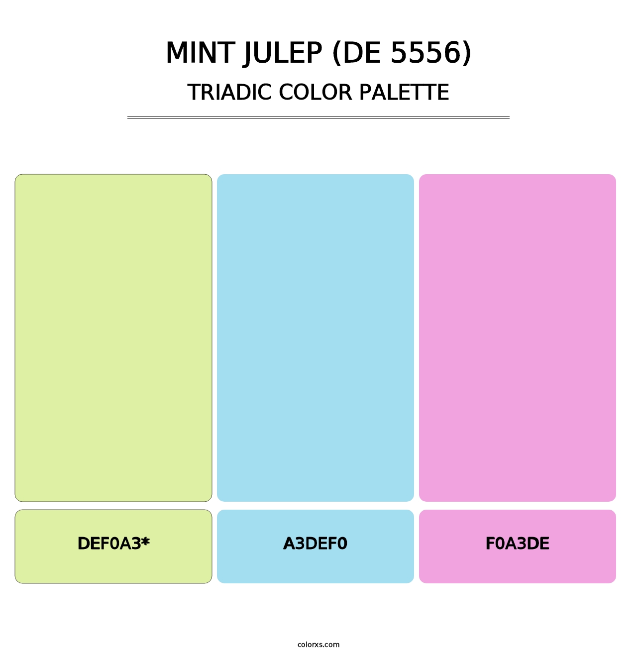 Mint Julep (DE 5556) - Triadic Color Palette