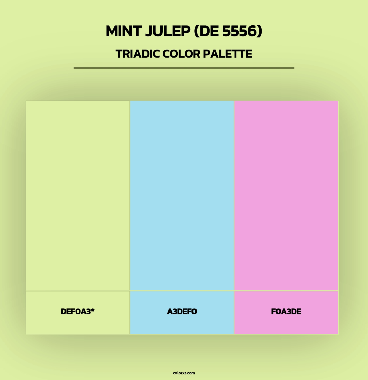Mint Julep (DE 5556) - Triadic Color Palette
