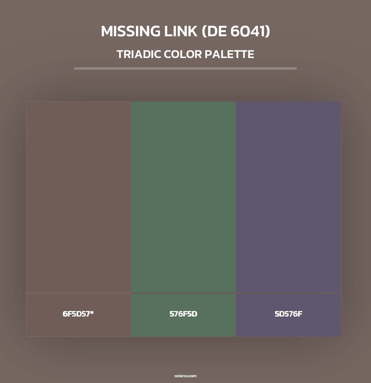 Missing Link (DE 6041) - Triadic Color Palette