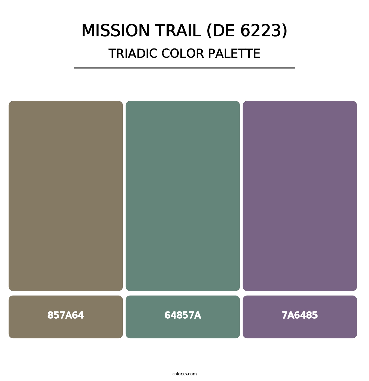 Mission Trail (DE 6223) - Triadic Color Palette