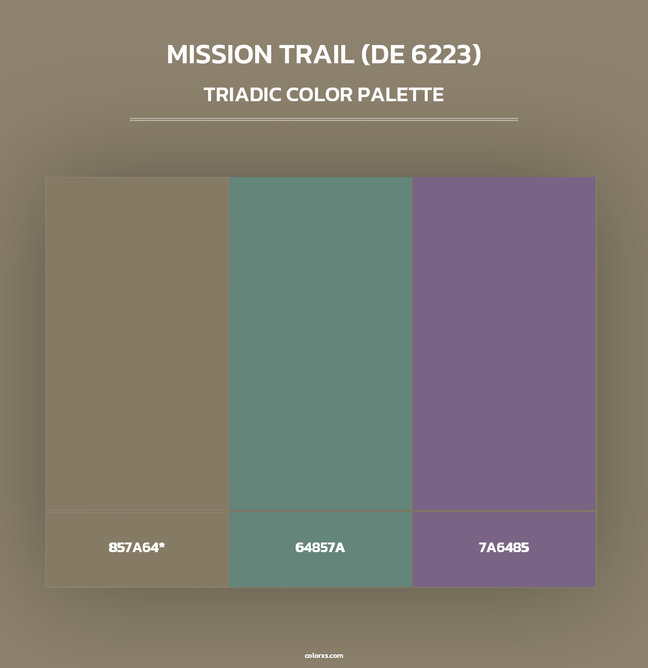 Mission Trail (DE 6223) - Triadic Color Palette