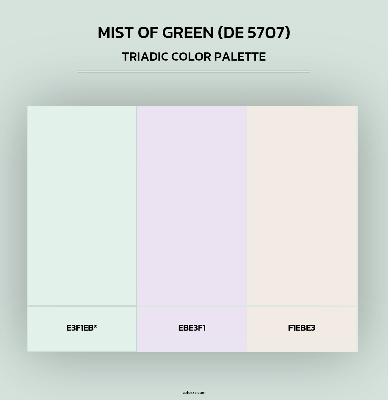 Mist of Green (DE 5707) - Triadic Color Palette