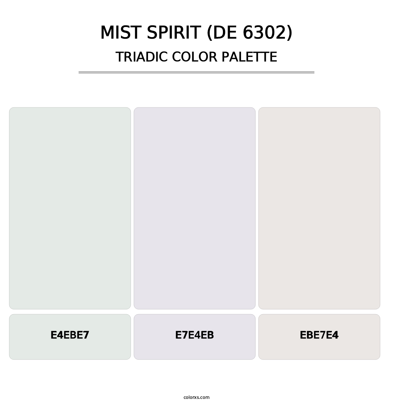 Mist Spirit (DE 6302) - Triadic Color Palette