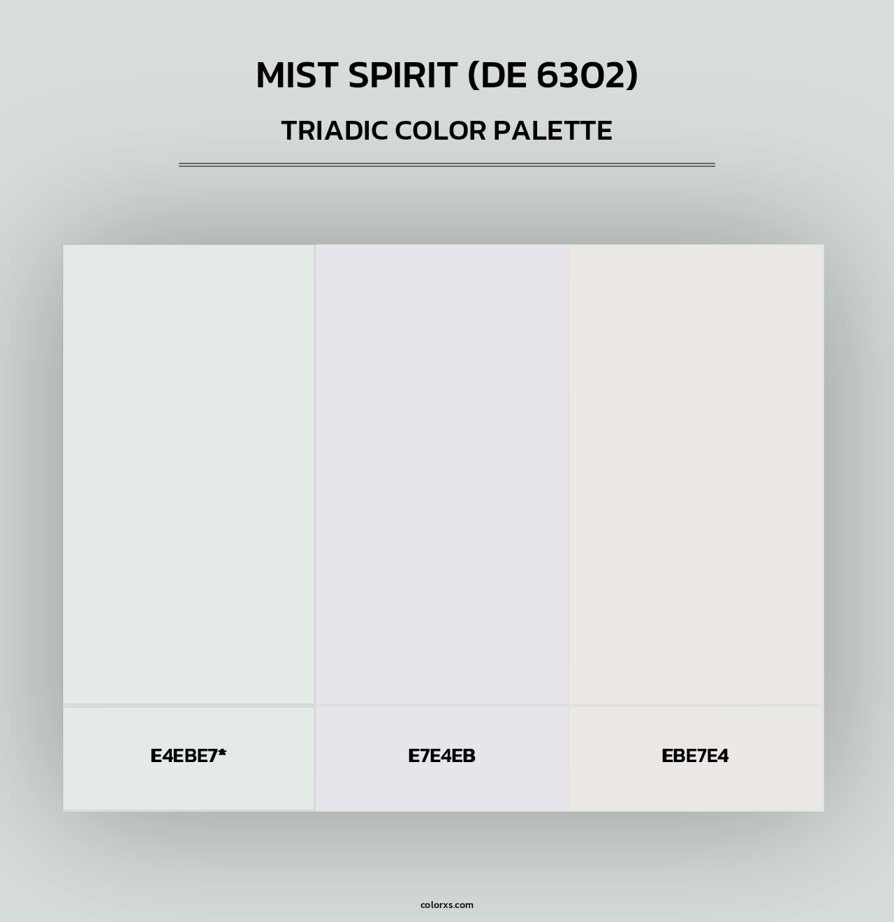 Mist Spirit (DE 6302) - Triadic Color Palette