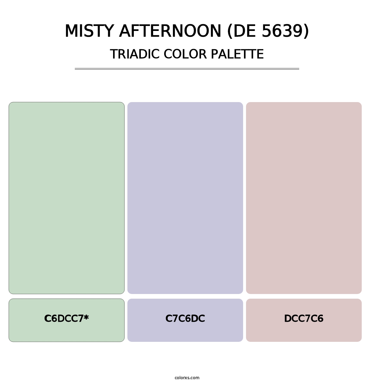 Misty Afternoon (DE 5639) - Triadic Color Palette