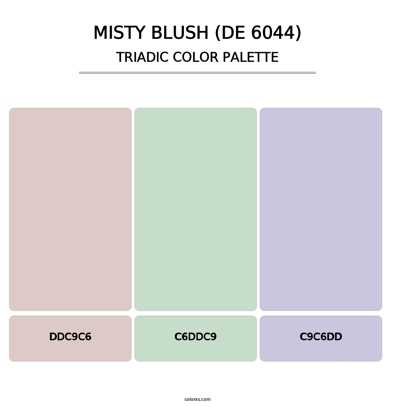 Misty Blush (DE 6044) - Triadic Color Palette