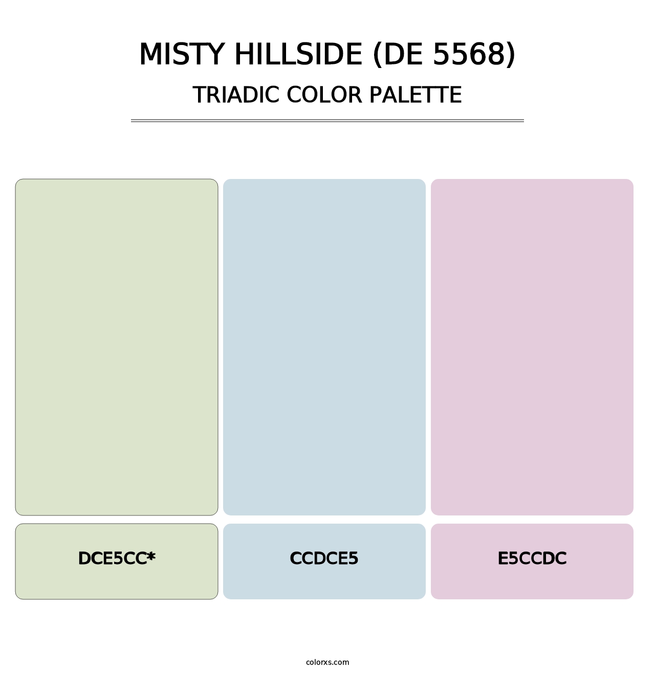 Misty Hillside (DE 5568) - Triadic Color Palette
