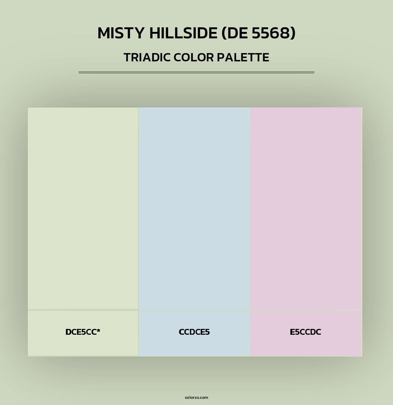 Misty Hillside (DE 5568) - Triadic Color Palette