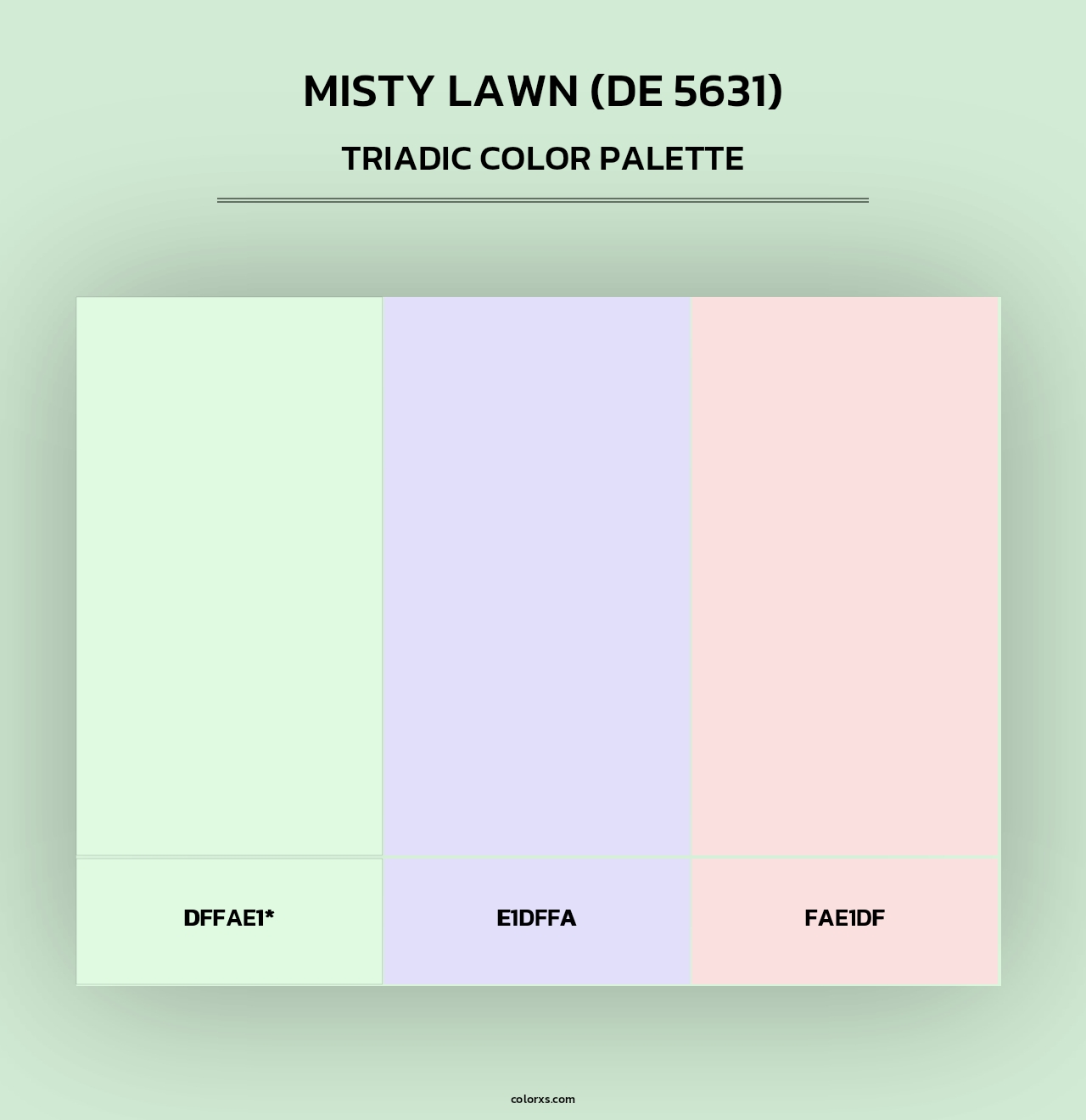 Misty Lawn (DE 5631) - Triadic Color Palette