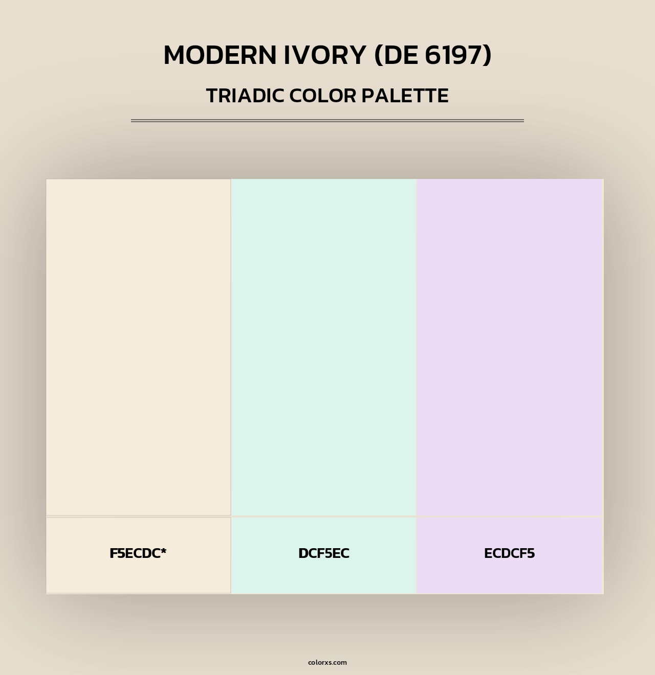 Modern Ivory (DE 6197) - Triadic Color Palette