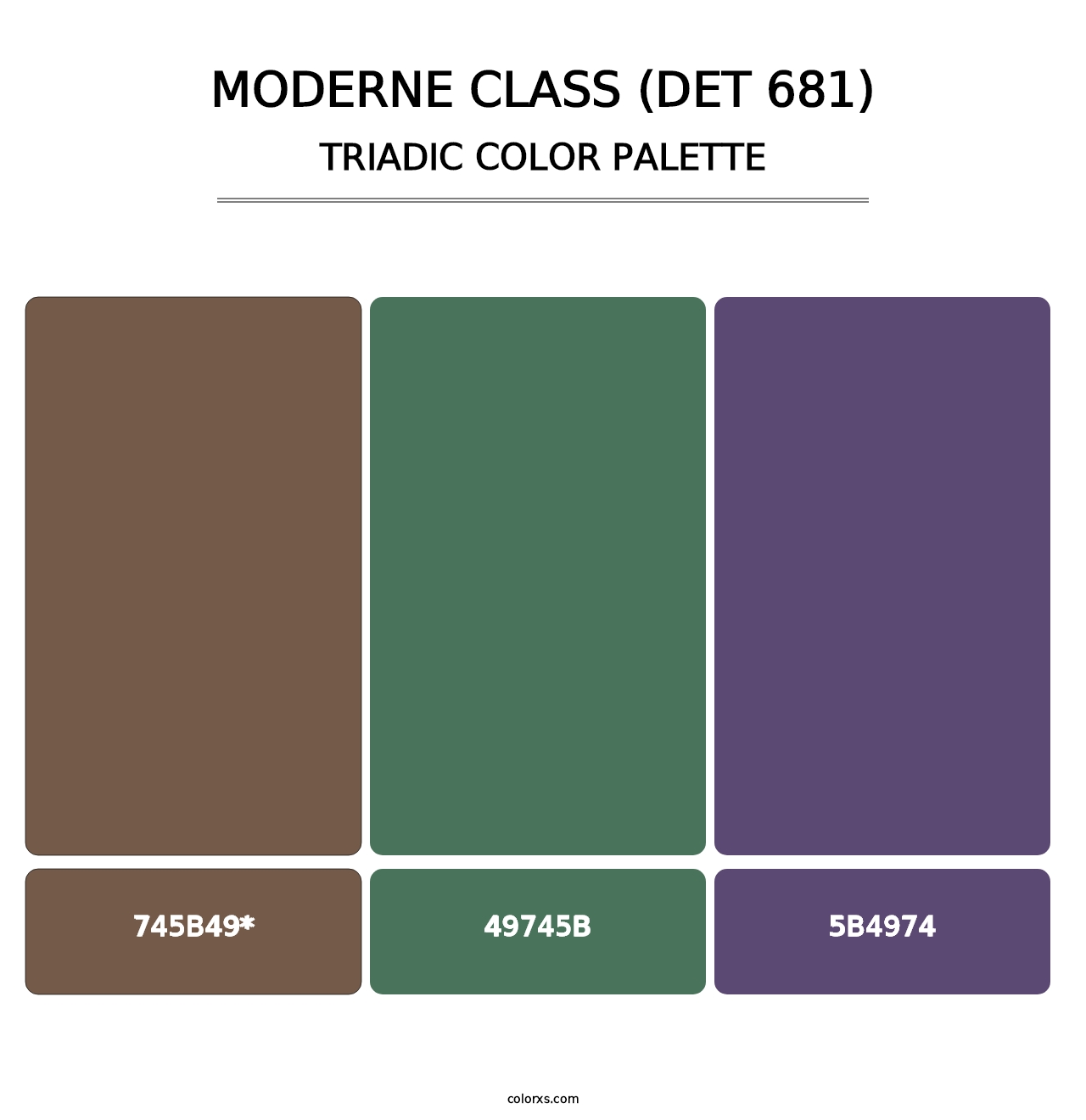 Moderne Class (DET 681) - Triadic Color Palette