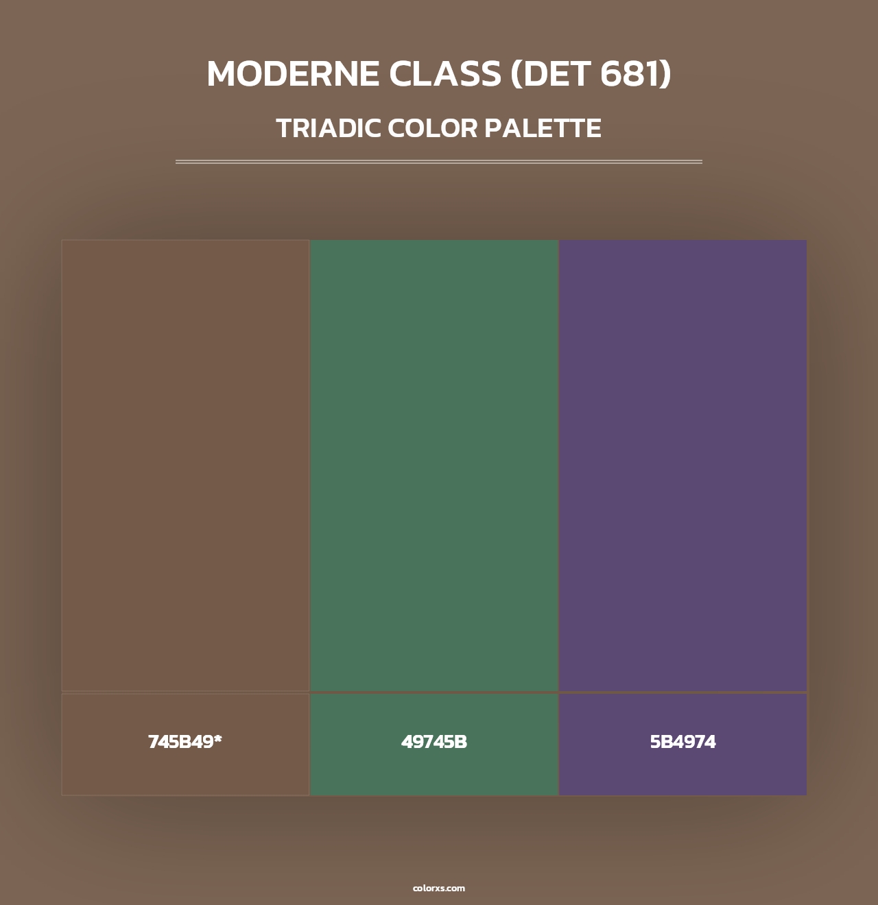 Moderne Class (DET 681) - Triadic Color Palette