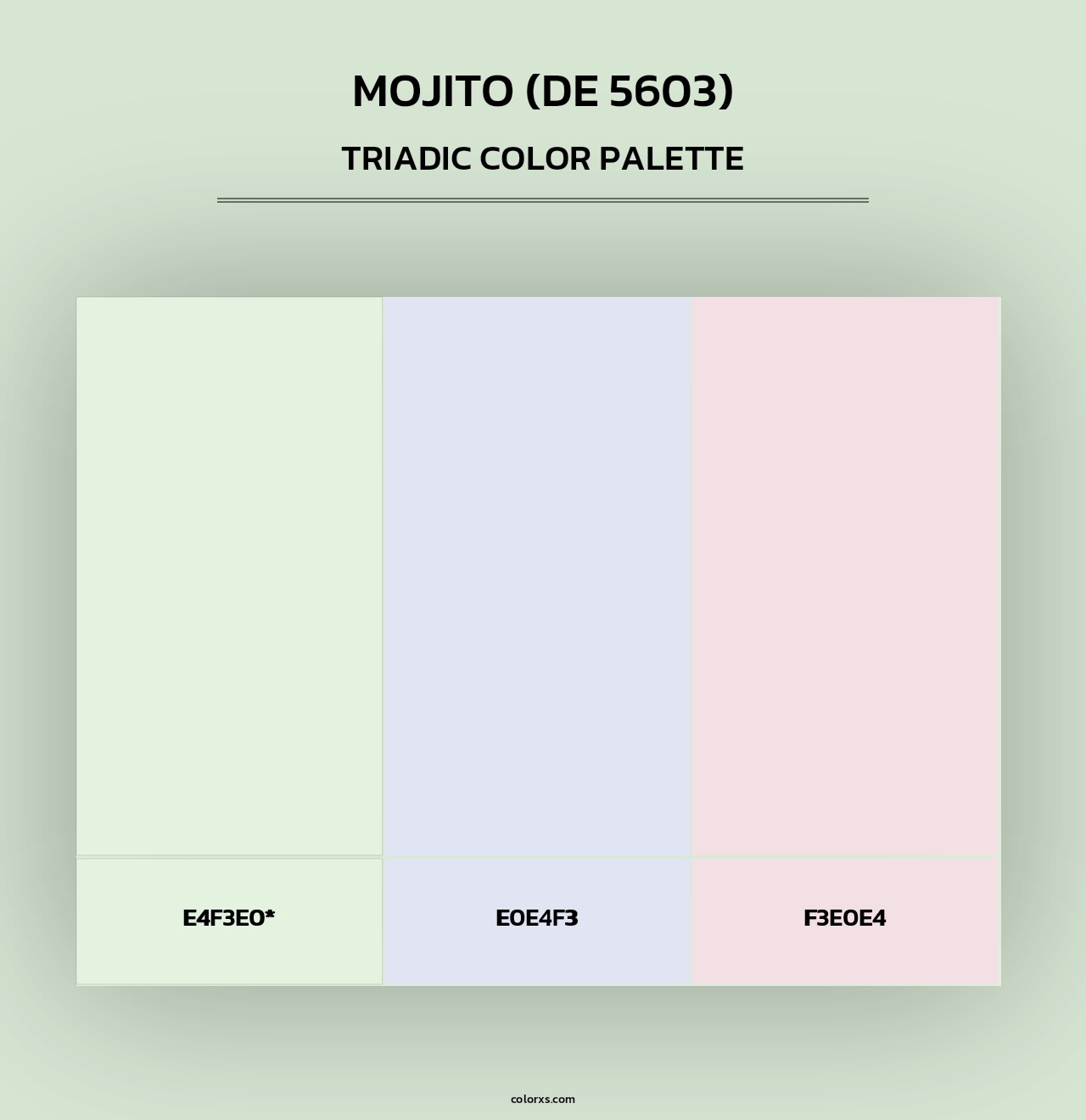Mojito (DE 5603) - Triadic Color Palette
