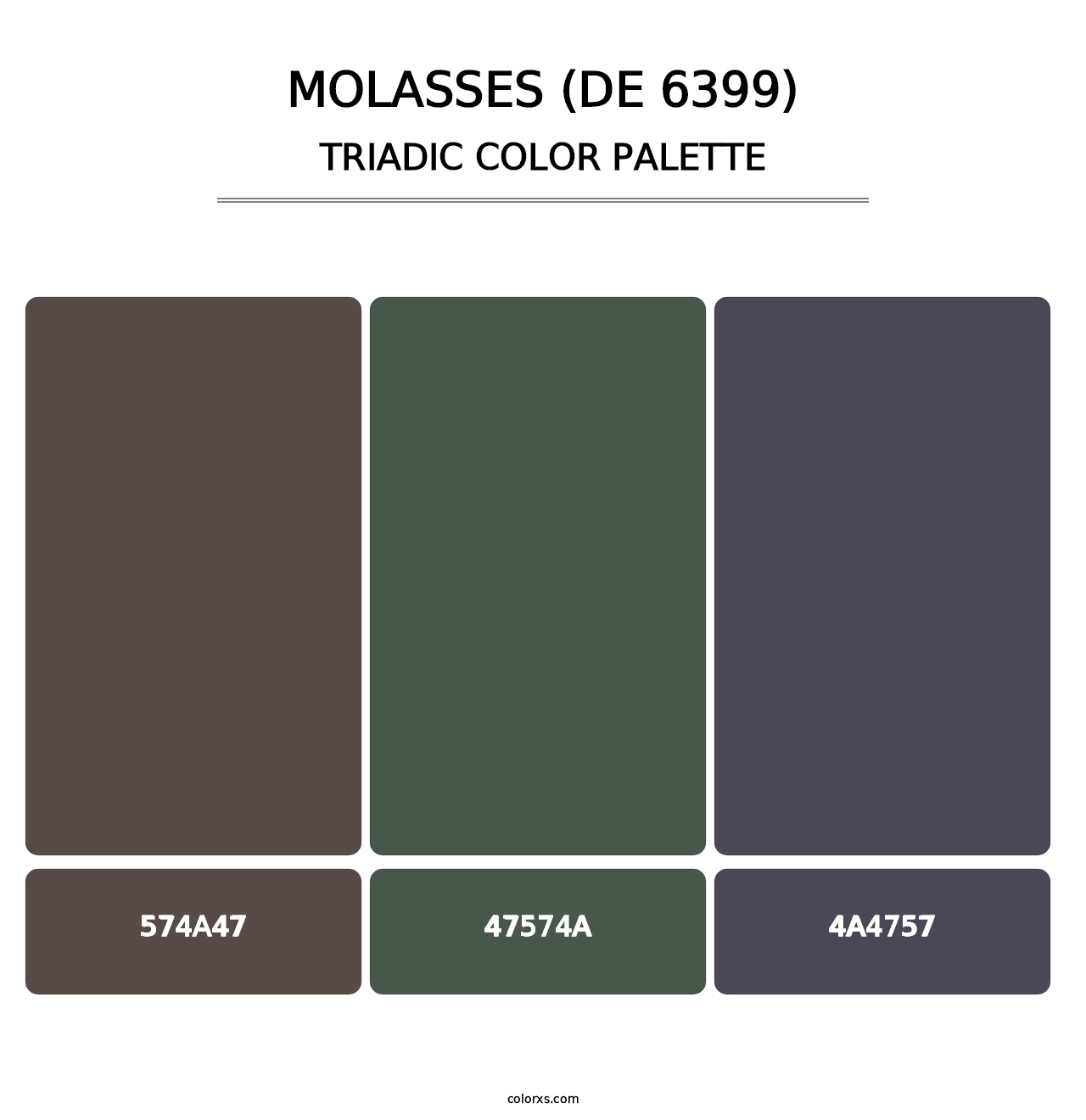 Molasses (DE 6399) - Triadic Color Palette