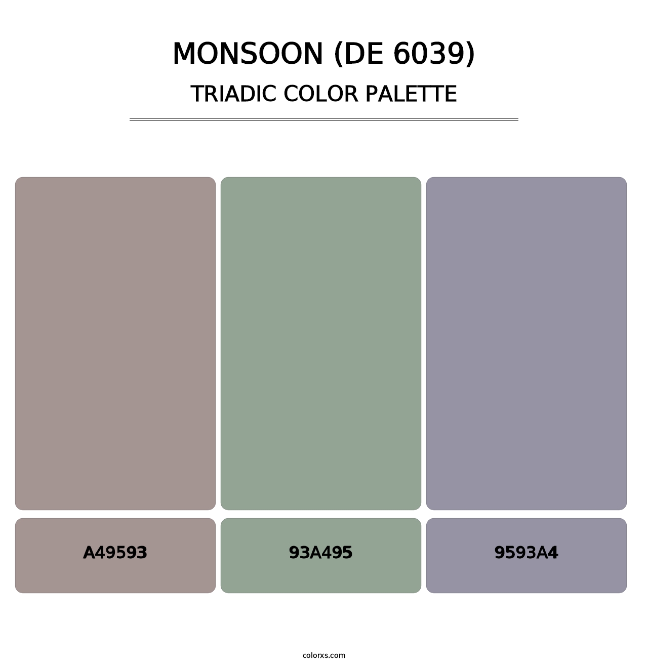 Monsoon (DE 6039) - Triadic Color Palette