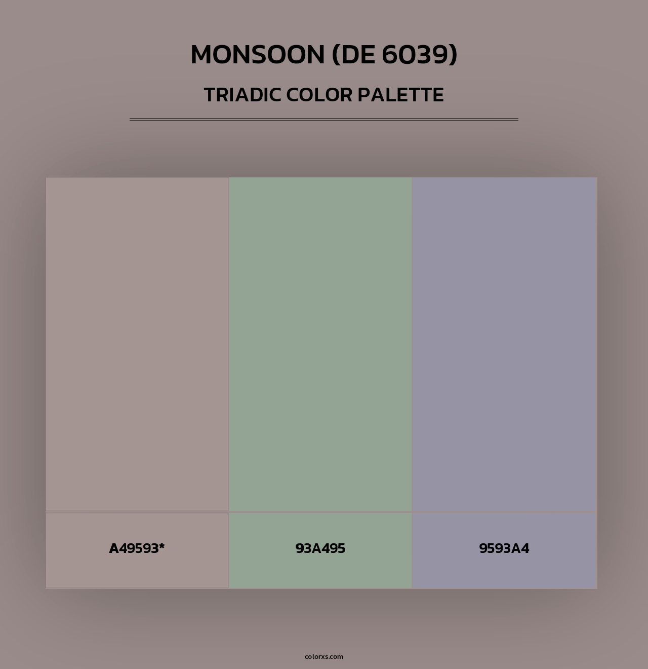 Monsoon (DE 6039) - Triadic Color Palette