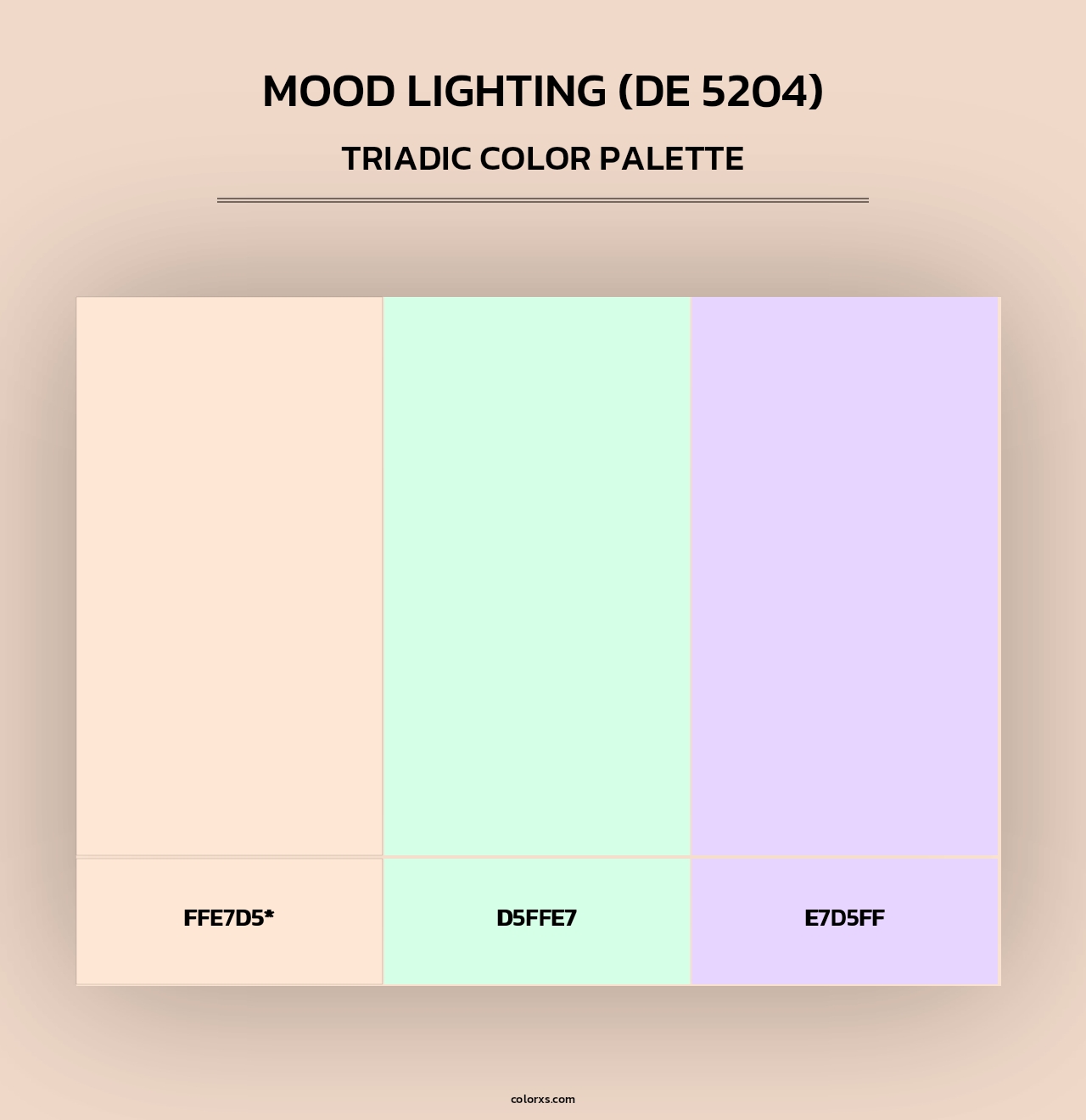 Mood Lighting (DE 5204) - Triadic Color Palette