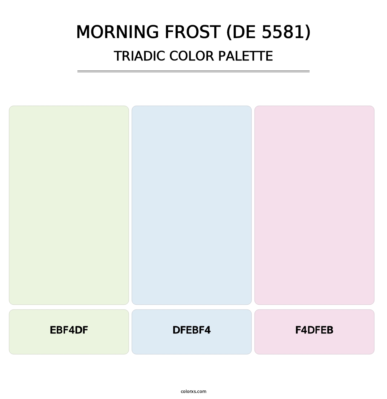 Morning Frost (DE 5581) - Triadic Color Palette
