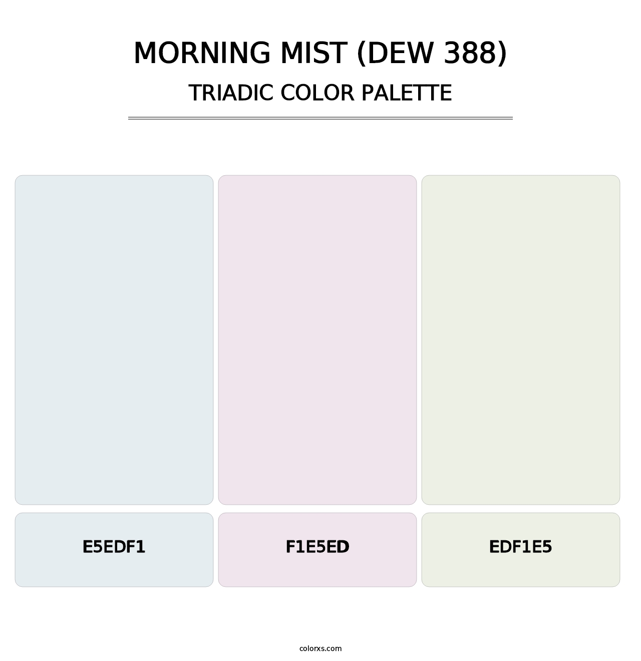 Morning Mist (DEW 388) - Triadic Color Palette