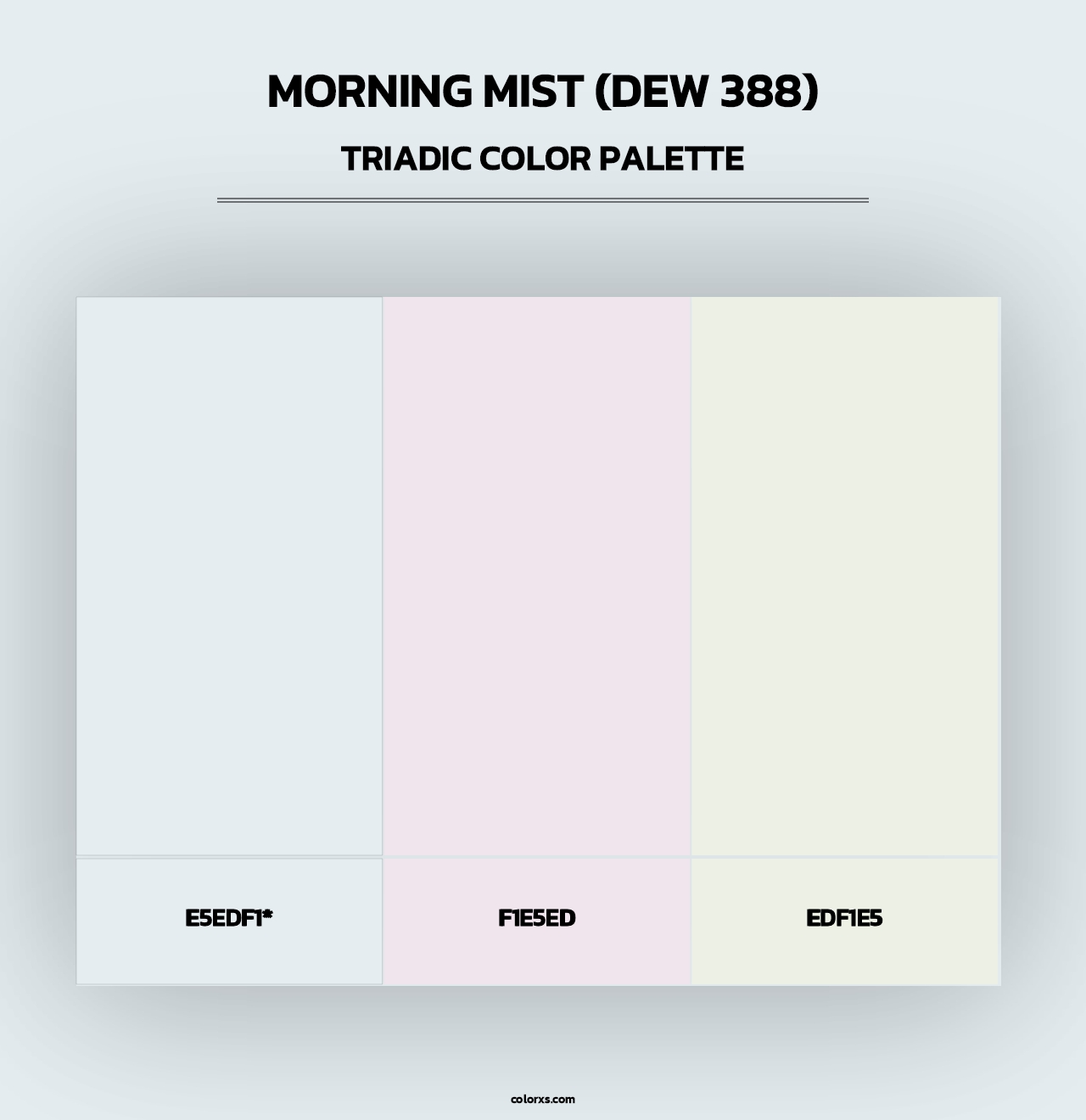 Morning Mist (DEW 388) - Triadic Color Palette