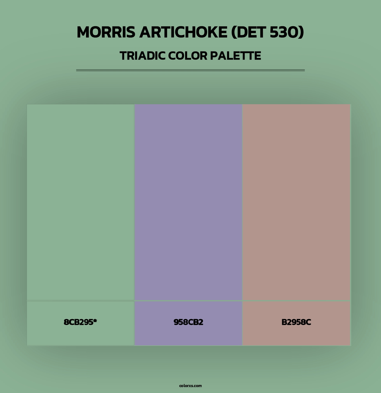 Morris Artichoke (DET 530) - Triadic Color Palette