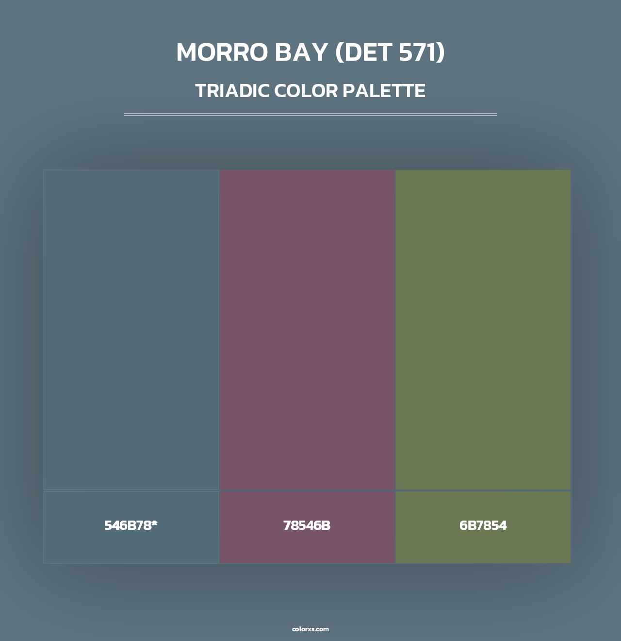 Morro Bay (DET 571) - Triadic Color Palette