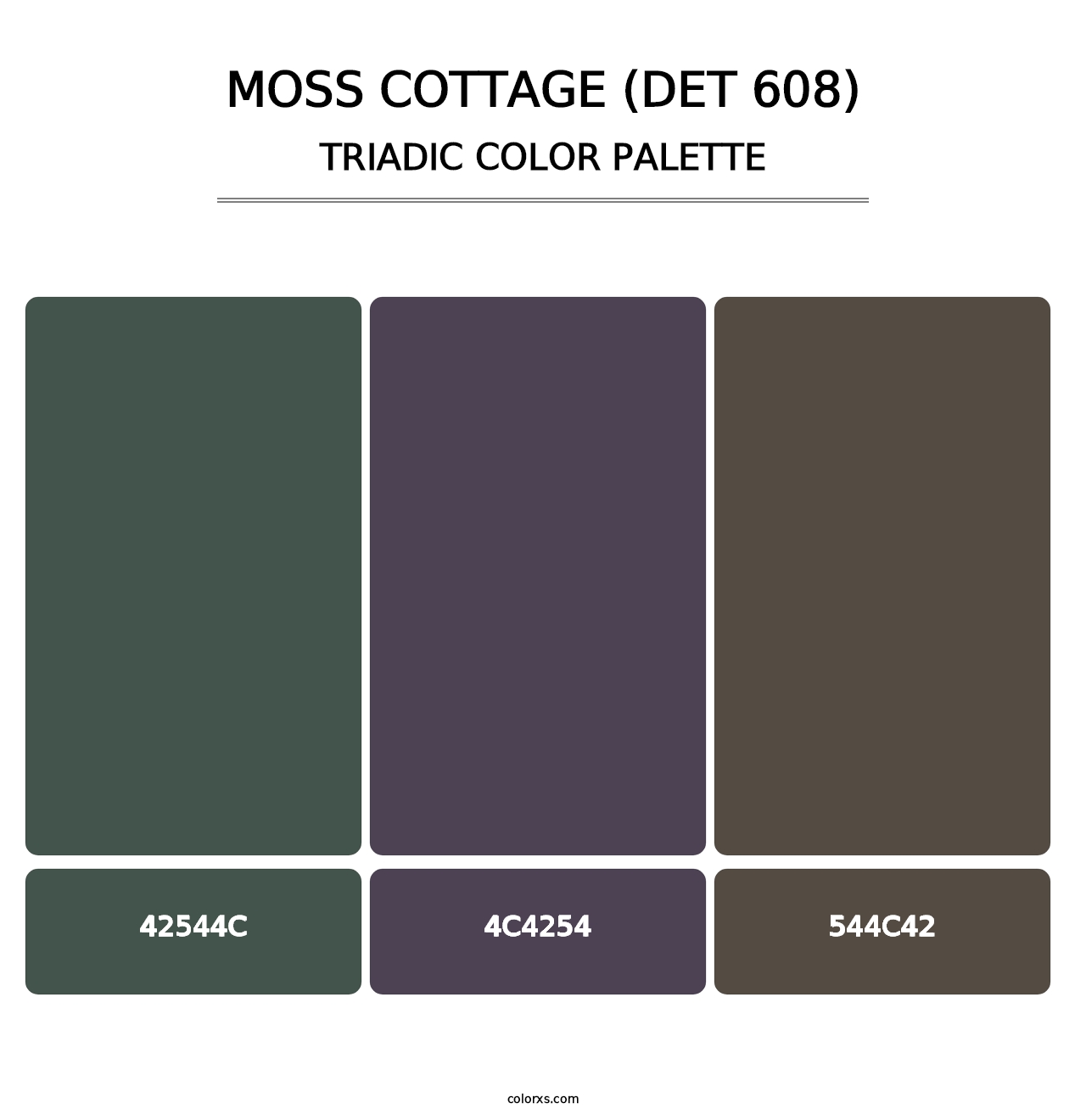 Moss Cottage (DET 608) - Triadic Color Palette