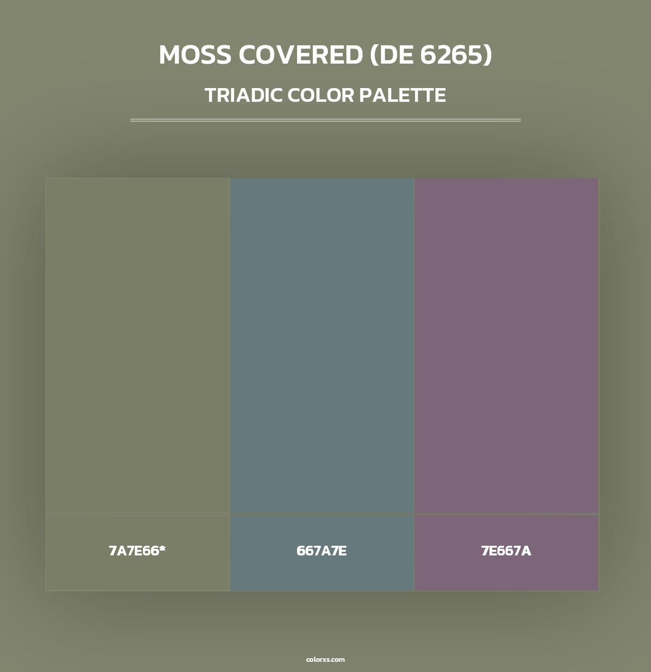 Moss Covered (DE 6265) - Triadic Color Palette