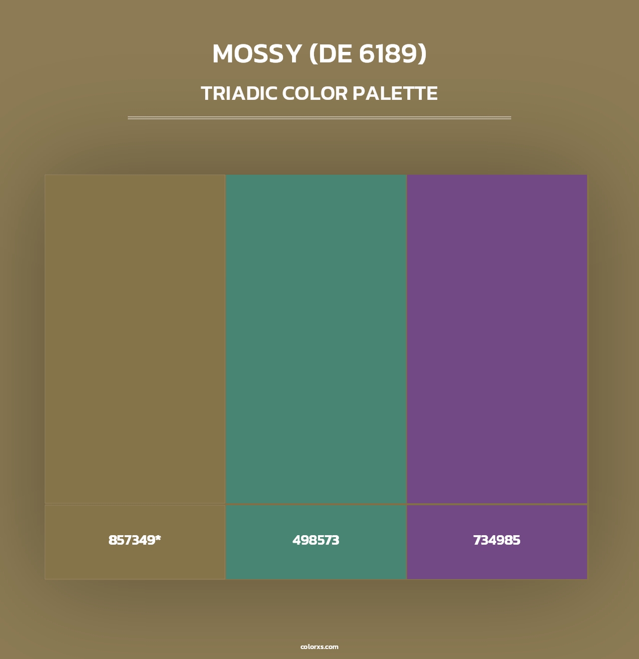 Mossy (DE 6189) - Triadic Color Palette