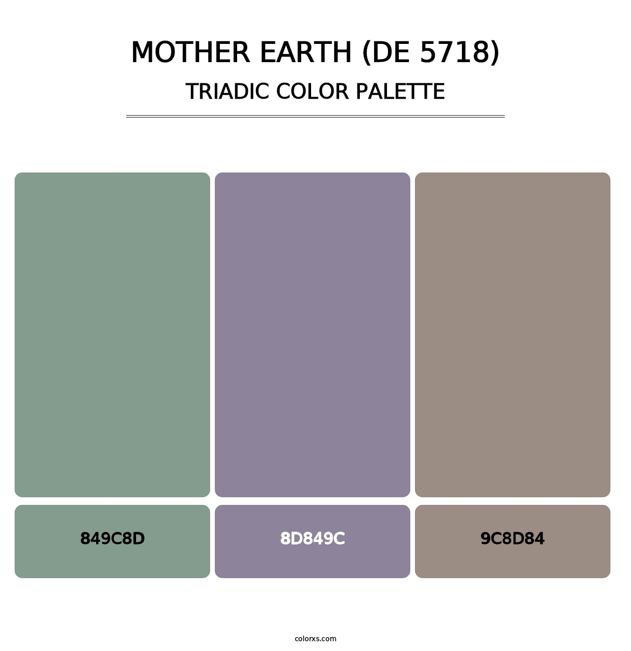 Mother Earth (DE 5718) - Triadic Color Palette
