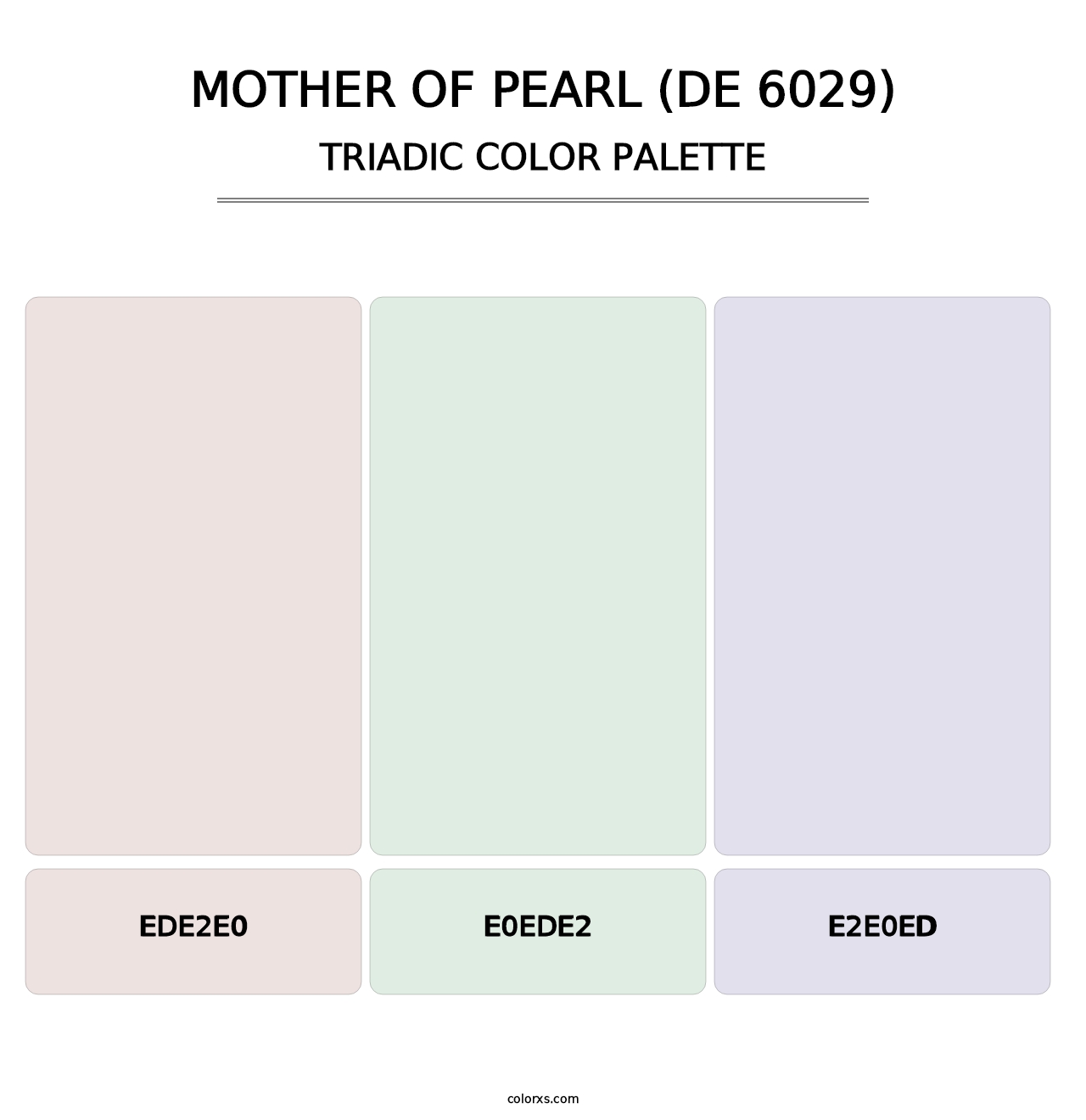 Mother of Pearl (DE 6029) - Triadic Color Palette