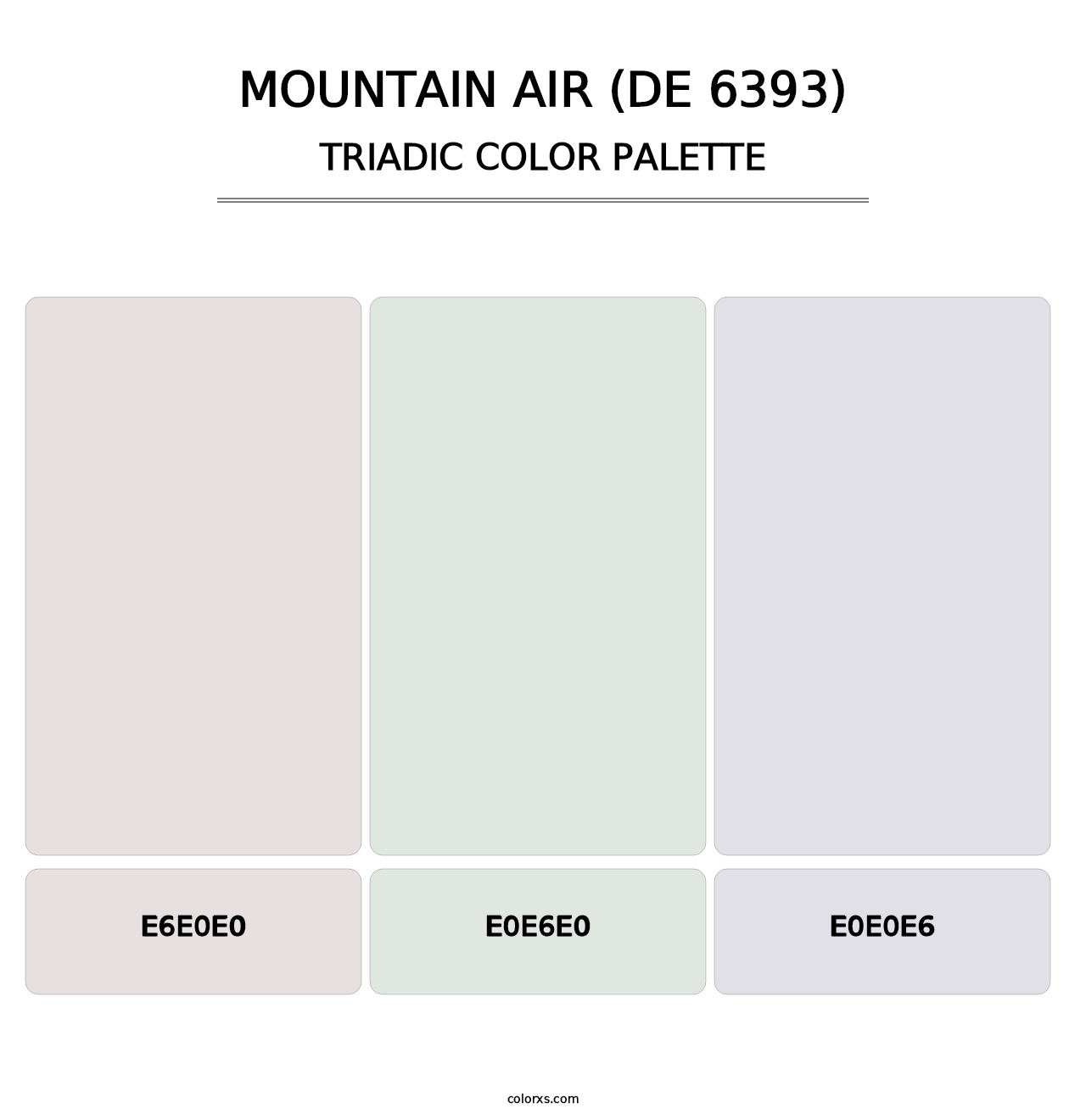 Mountain Air (DE 6393) - Triadic Color Palette
