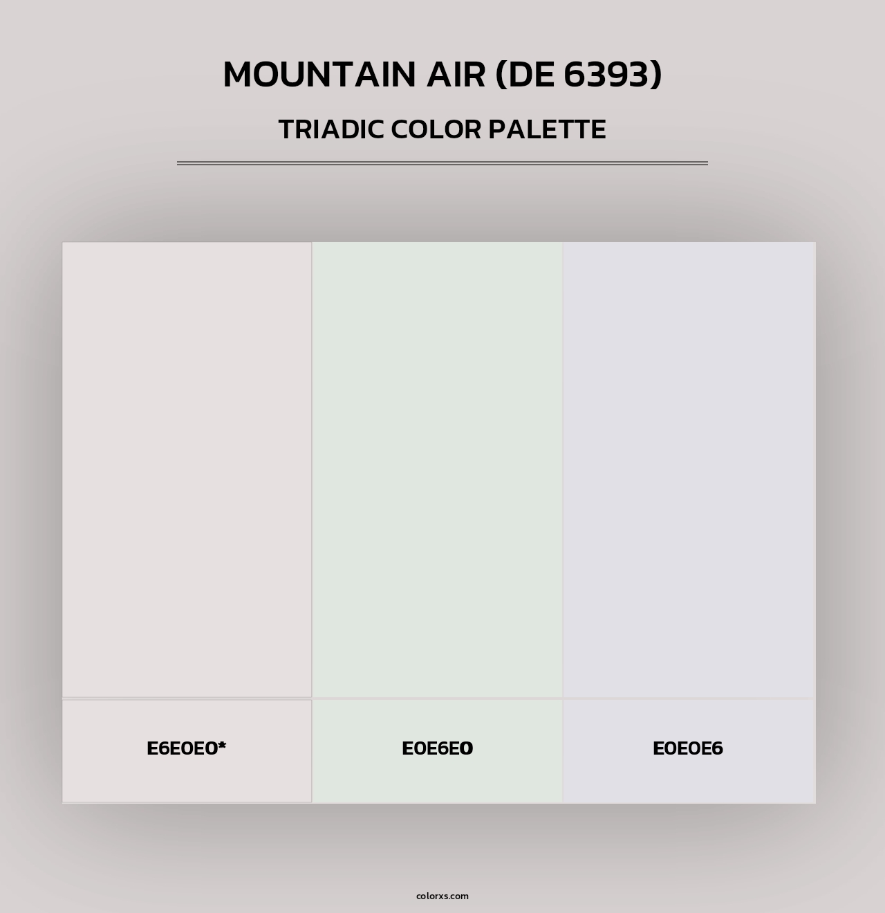 Mountain Air (DE 6393) - Triadic Color Palette