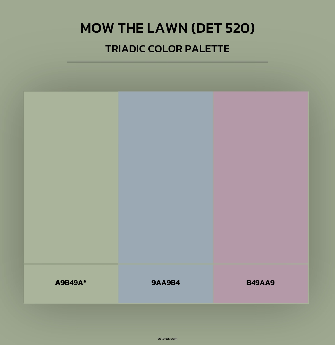 Mow the Lawn (DET 520) - Triadic Color Palette