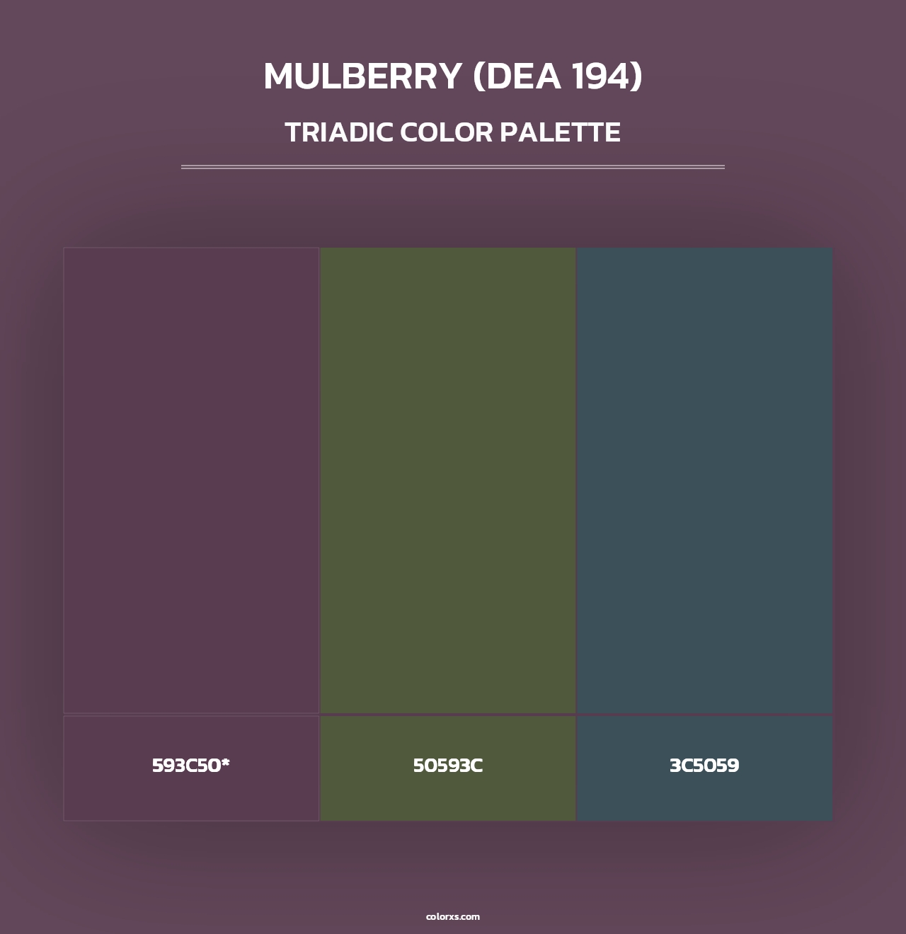 Mulberry (DEA 194) - Triadic Color Palette