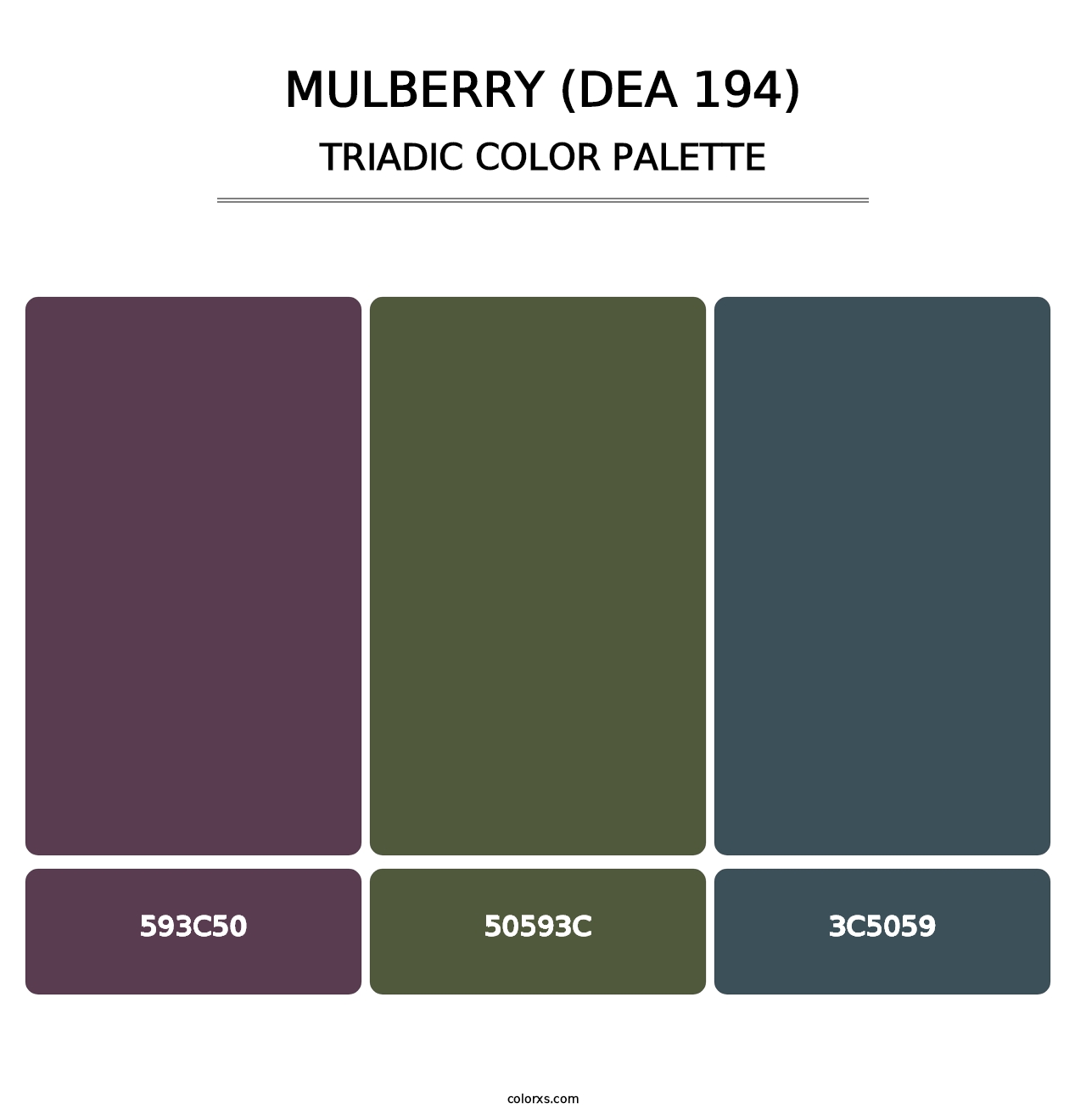 Mulberry (DEA 194) - Triadic Color Palette