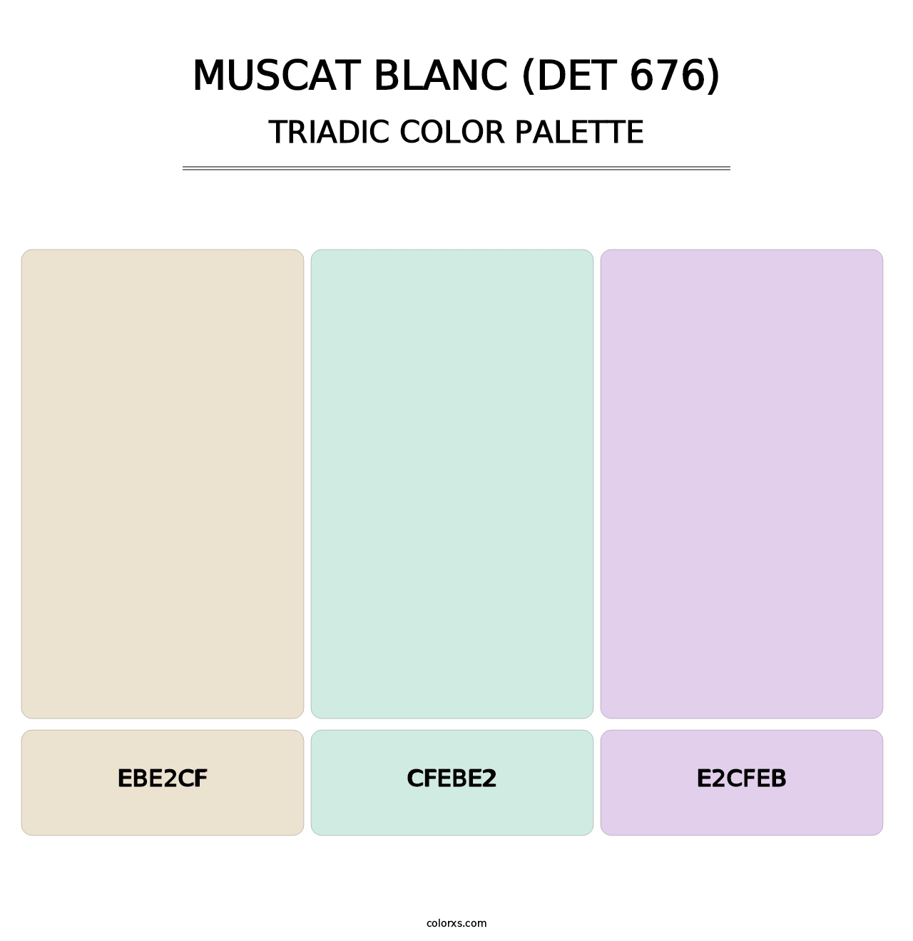 Muscat Blanc (DET 676) - Triadic Color Palette