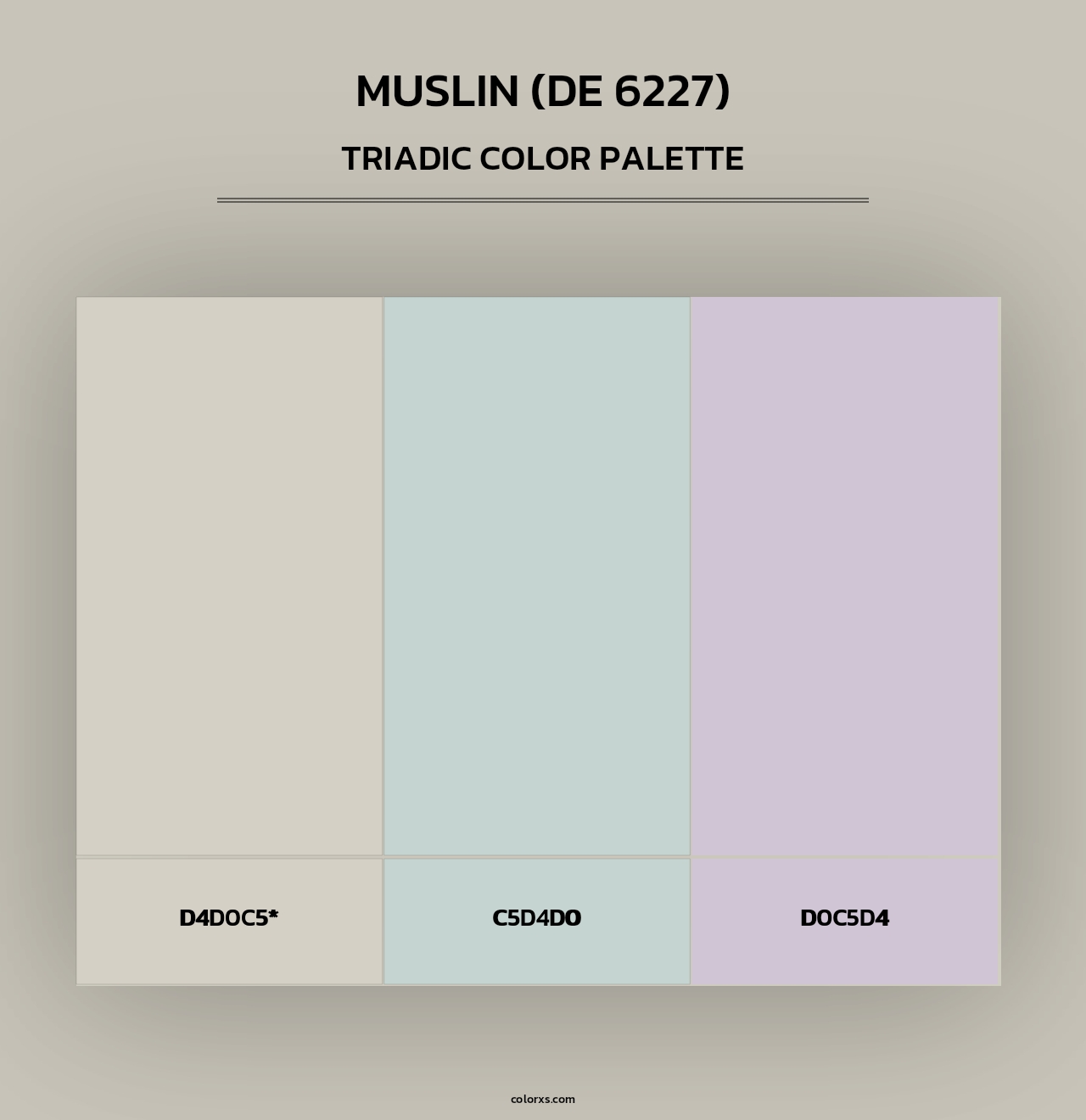 Muslin (DE 6227) - Triadic Color Palette
