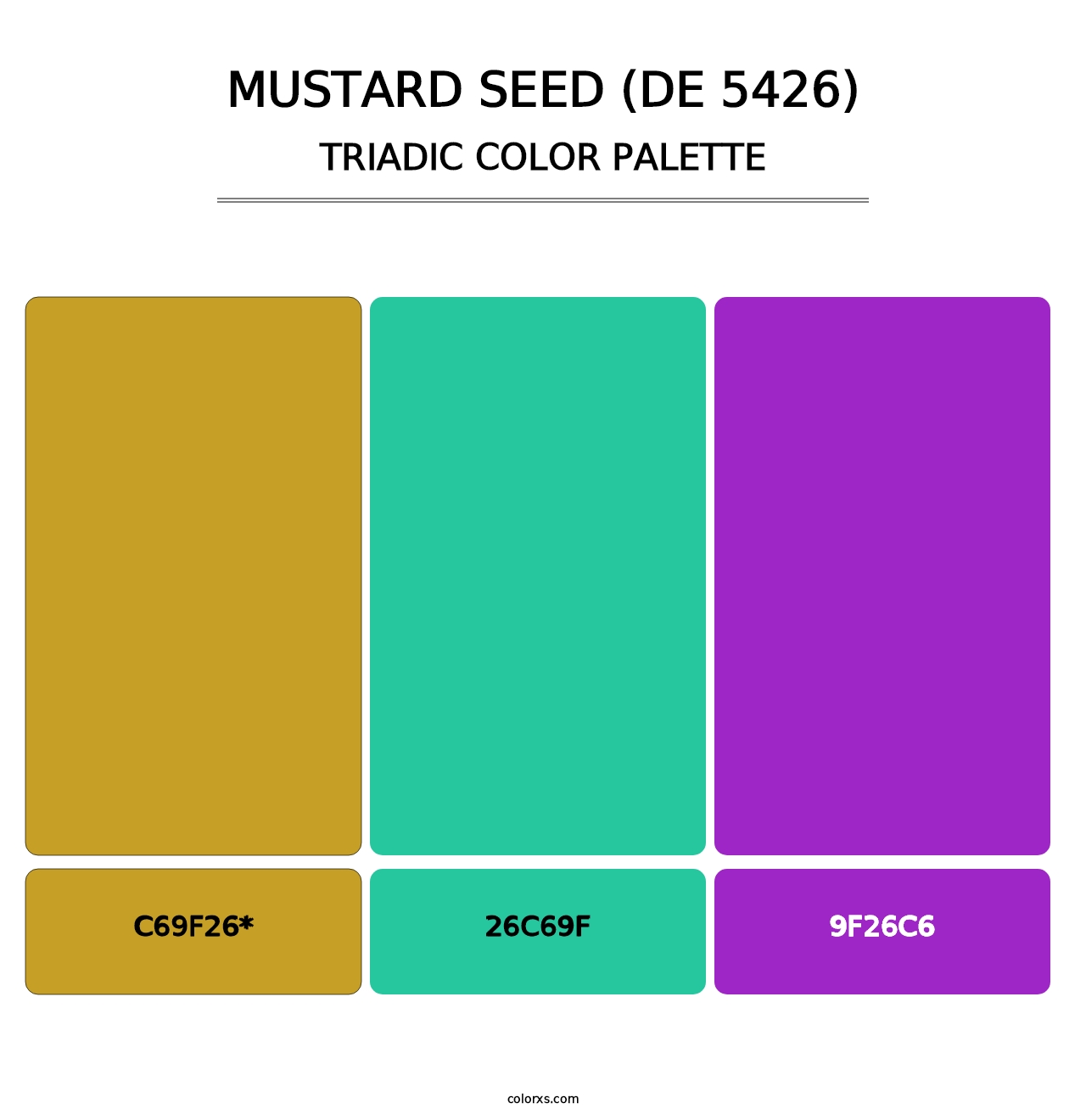 Mustard Seed (DE 5426) - Triadic Color Palette