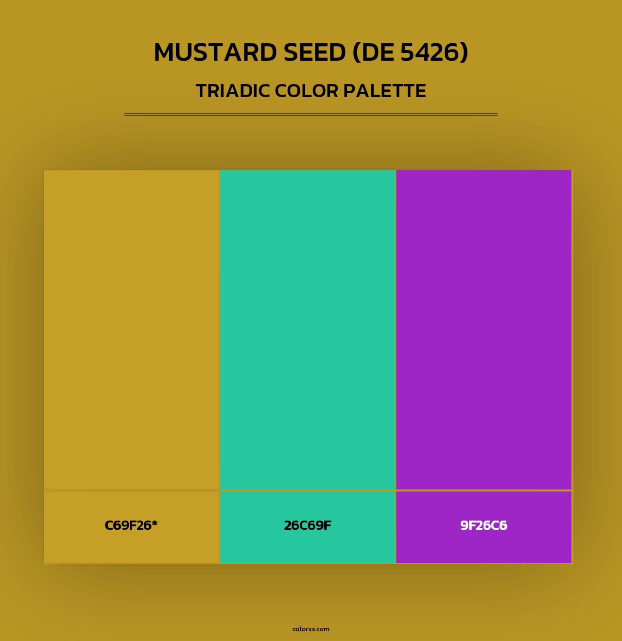 Mustard Seed (DE 5426) - Triadic Color Palette