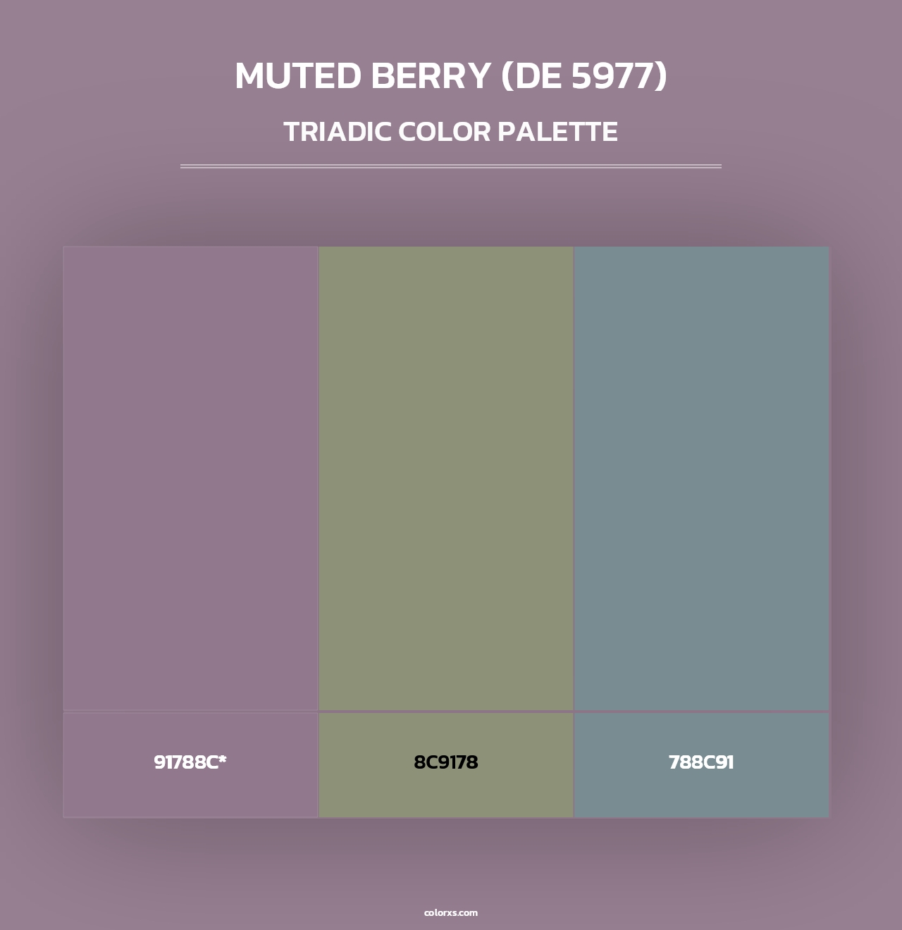 Muted Berry (DE 5977) - Triadic Color Palette