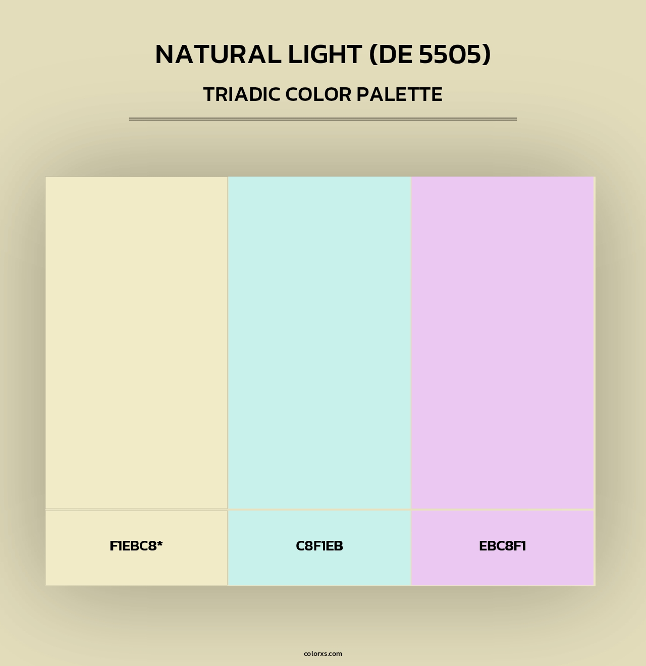 Natural Light (DE 5505) - Triadic Color Palette