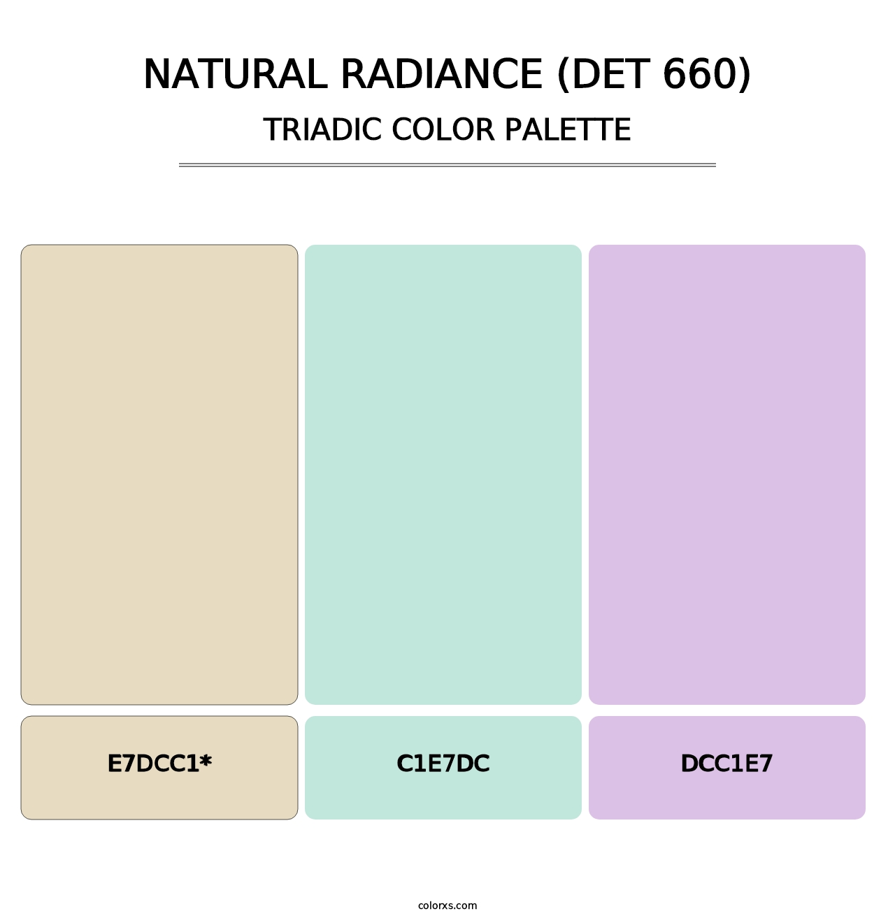Natural Radiance (DET 660) - Triadic Color Palette