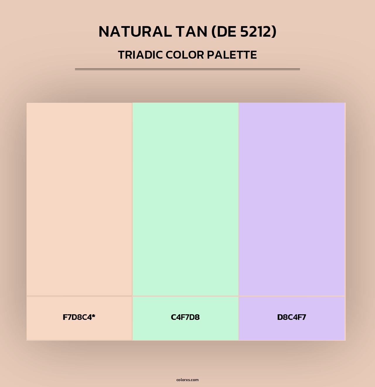 Natural Tan (DE 5212) - Triadic Color Palette
