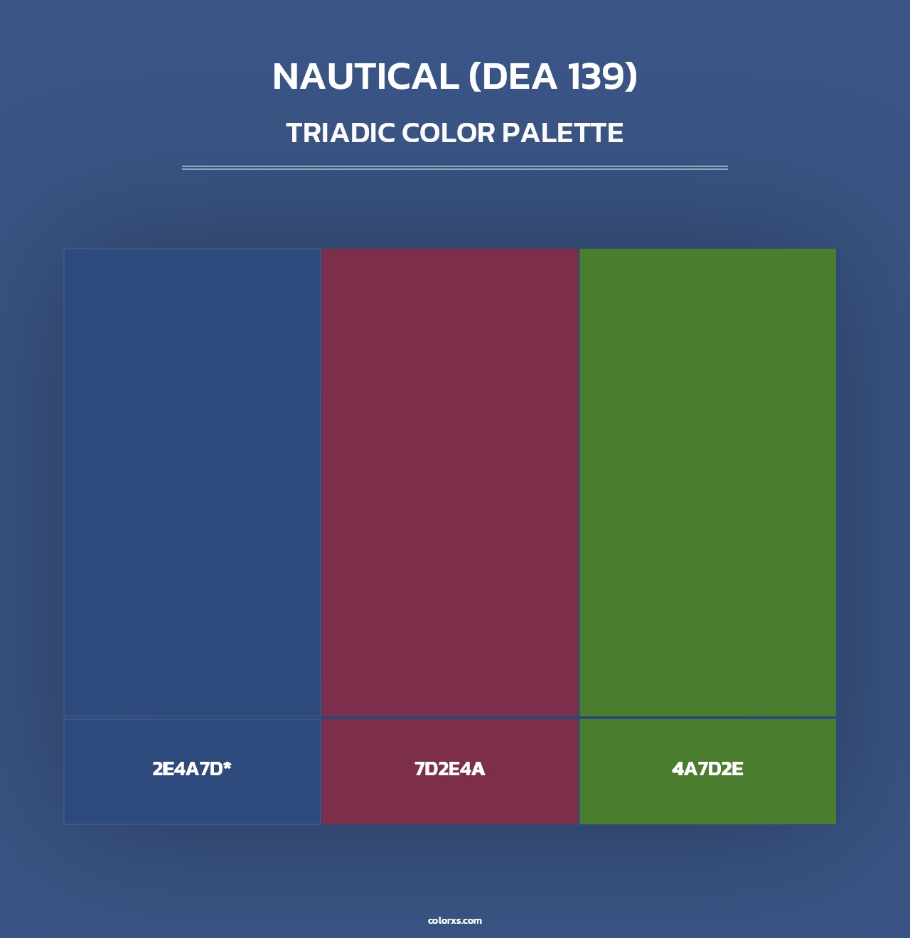 Nautical (DEA 139) - Triadic Color Palette