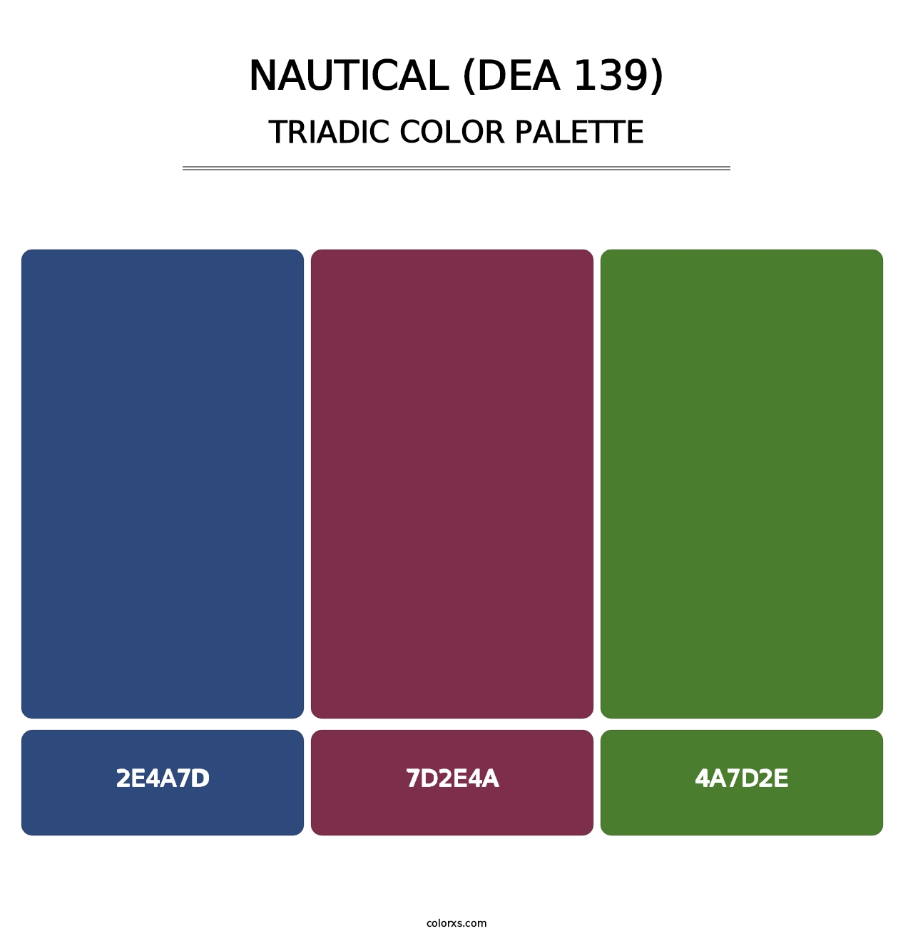 Nautical (DEA 139) - Triadic Color Palette