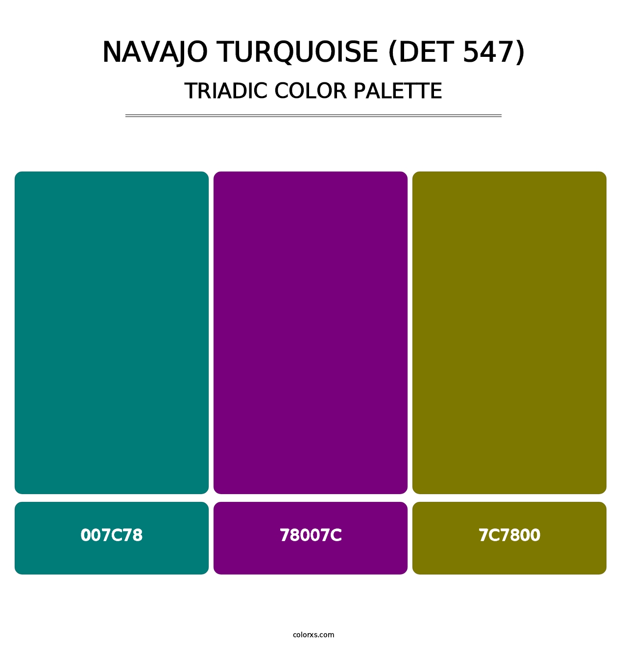 Navajo Turquoise (DET 547) - Triadic Color Palette