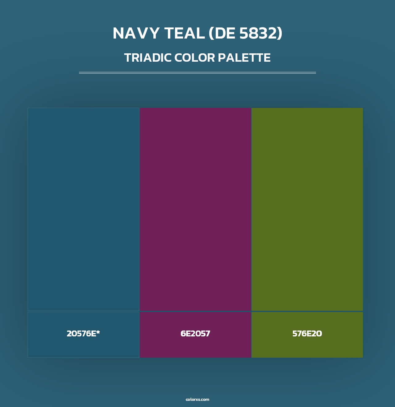 Navy Teal (DE 5832) - Triadic Color Palette